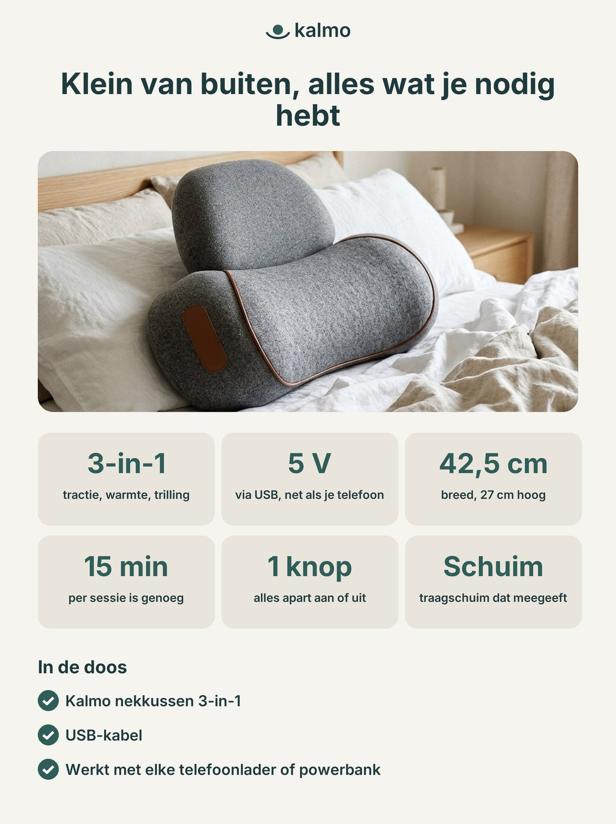 Specificaties en inhoud van de doos